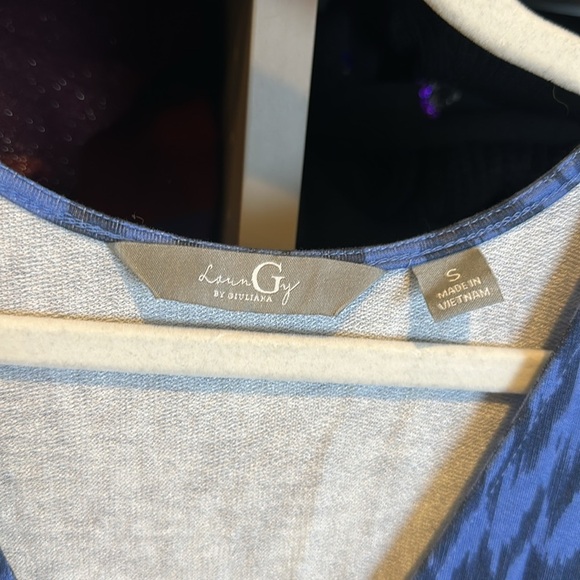 Guiliana blue print sleeveless v neck jogger style elastic waistband jumpsuit S - Picture 2 of 3